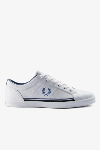 Кроссовки Baseline из перфорированной кожи Fred Perry, белый