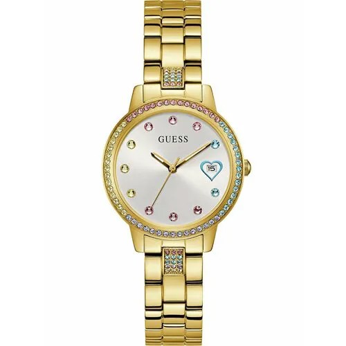 Наручные часы GUESS Dress GW0657L2, золотой, белый