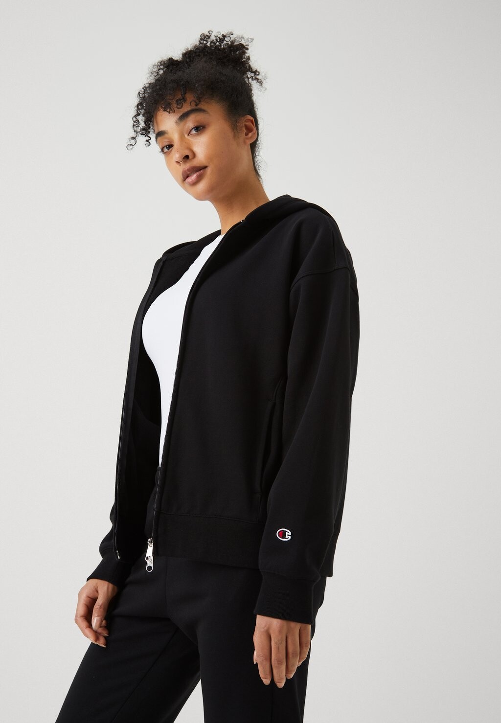 Толстовка ICONS FULL ZIP HOODIE LOGO Champion, черный