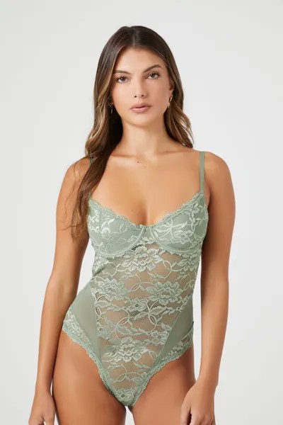 Боди из прозрачного кружевного нижнего белья Forever 21