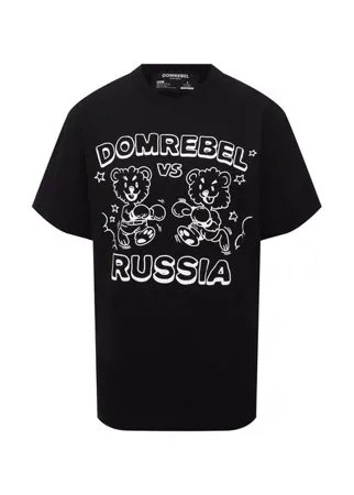 Хлопковая футболка DOMREBEL