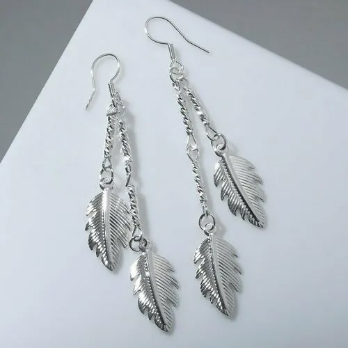 Серьги цепочки Queen Fair, мультиколор, серебряный