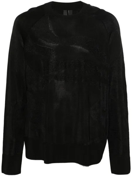Y-3 жаккардовый джемпер с узором, черный