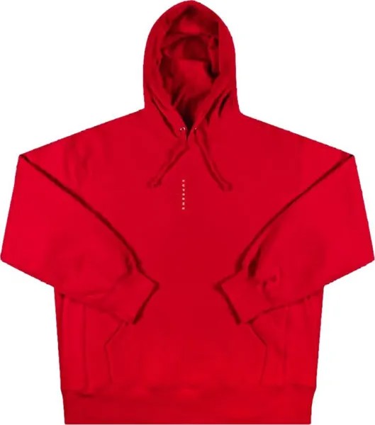 Толстовка Supreme Micro Logo Hooded Sweatshirt 'Red', красный