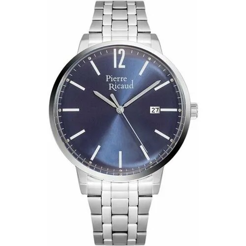 Наручные часы Pierre Ricaud P97246.5155Q, серебряный, синий