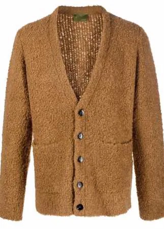 Lardini фактурный кардиган с V-образным вырезом