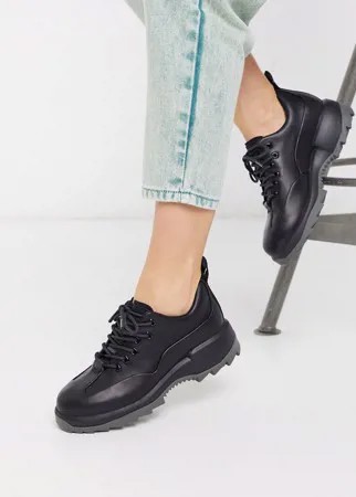 Черные кроссовки со шнуровкой и массивной подошвой Camper-Черный