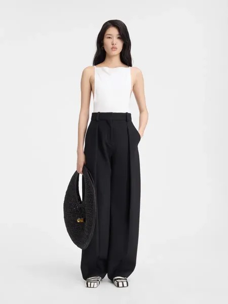 Костюмные брюки изогнутой формы Пасео Jacquemus, черный