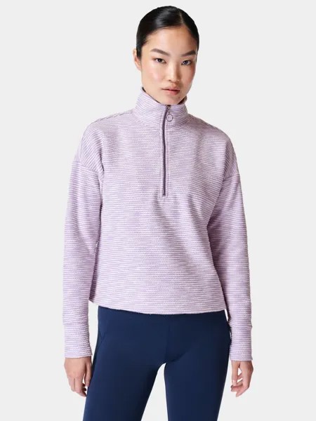 Джемпер с молнией до половины длины Sweaty Betty Rest Up, цвет Lily Purple