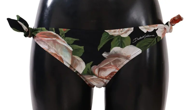 DOLCE - GABBANA Купальники Низ бикини Купальник с принтом черных роз IT4 / L 250 долларов США
