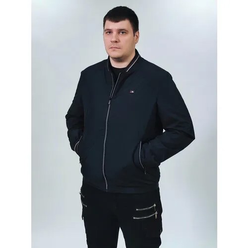 Бомбер MAN OWN COLLECTION, размер 62, темно-синий