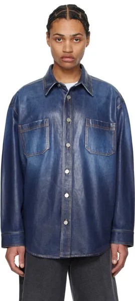 Синяя джинсовая куртка с покрытием Valentino