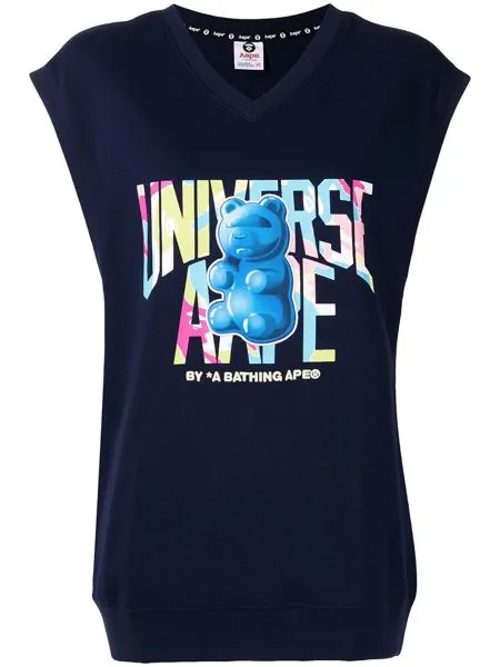 AAPE BY *A BATHING APE® футболка Universe Aape без рукавов