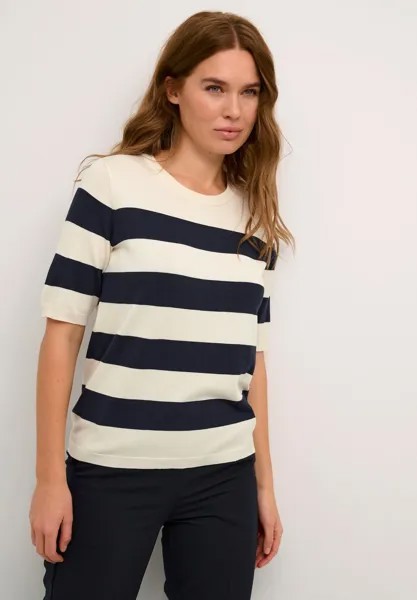 Футболка с принтом KALIZZA STRIPED Kaffe, цвет navy turtledove bold stripe