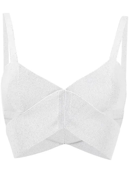 Dion Lee топ-бралетт с вырезами, серый