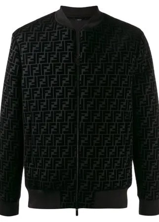 Fendi фактурный бомбер с логотипом