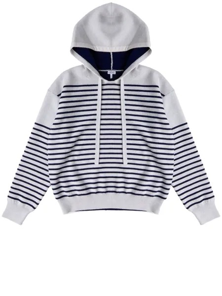 Худи Loewe Striped wool, серый