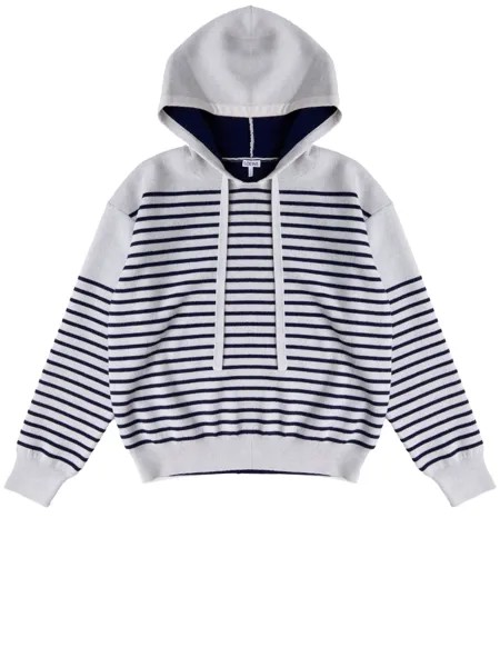 Худи Loewe Striped wool, серый