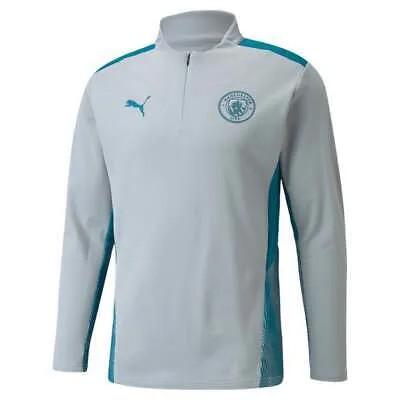 Puma Mcfc Training Mock Neck Long Sleeve Qtr Zip Pullover Mens Size XXXL Casual