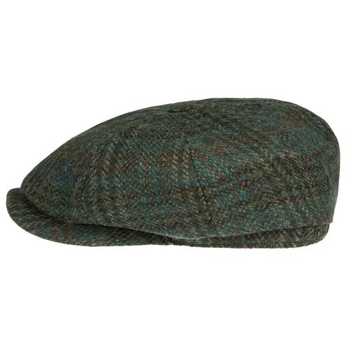 Кепка восьмиклинка STETSON, шерсть, подкладка, размер 59, синий, коричневый
