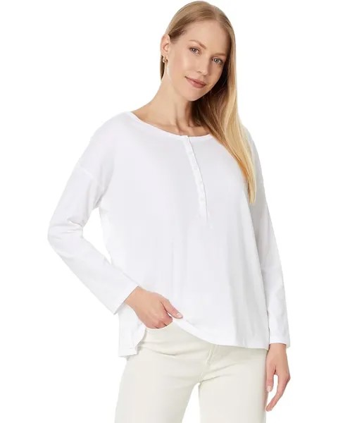 Футболка Lilla P Relaxed Henley, белый