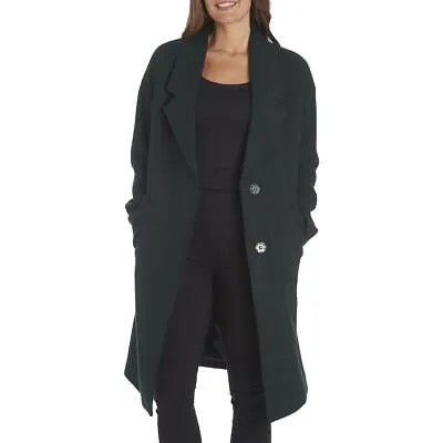 Kendall + Kylie Womens Green Wool Midi Dressy Walker Coat Верхняя одежда XS BHFO 3288