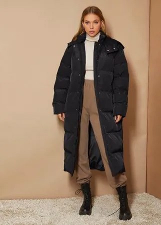 Утепленная куртка с пуговицами длинный с капюшоном