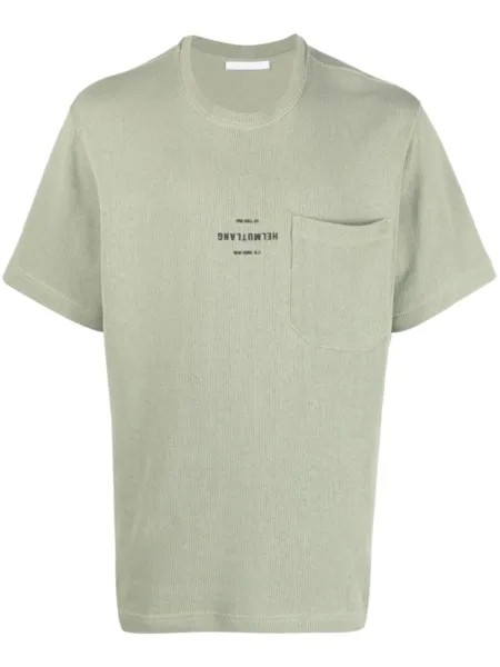 Helmut Lang футболка с логотипом, зеленый