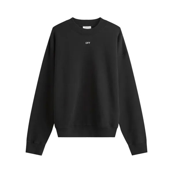 Толстовка Off-White Off Stamp Skate Crewneck Sweatshirt, черный/белый