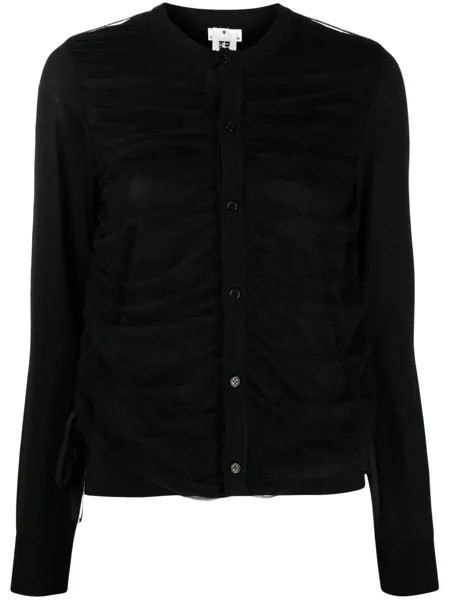 Comme Des Garçons Noir Kei Ninomiya кардиган тонкой вязки со сборками