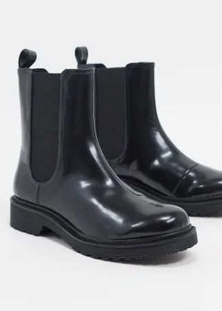 Черные ботинки челси из искусственной кожи Monki Nori-Черный цвет