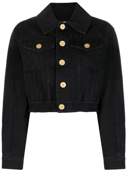 Balmain джинсовая куртка-рубашка, черный