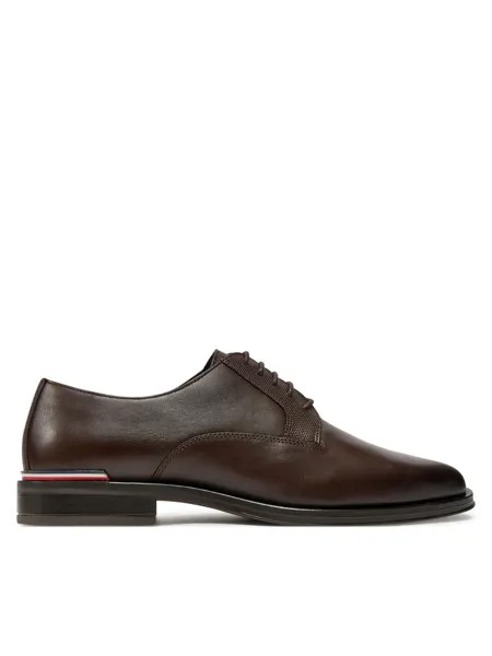 Полуботинки Core Rwb Hilfiger Text Lth Shoe Tommy Hilfiger, коричневый