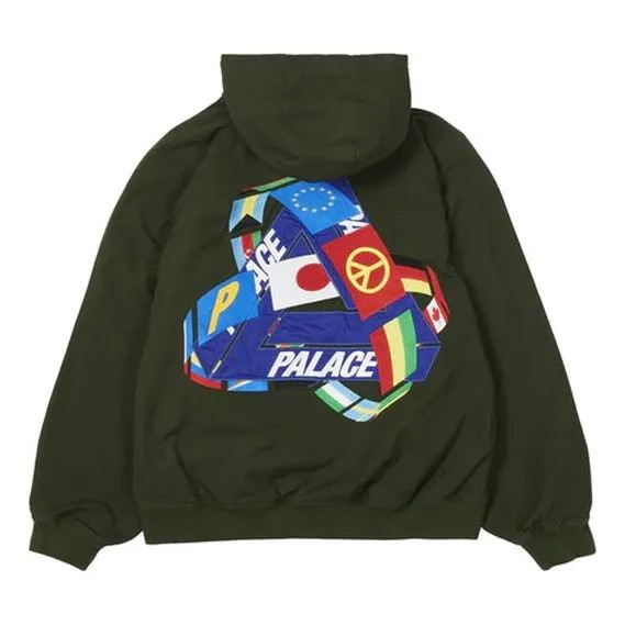 Куртка PALACE Triflag Hooded Jacket Triangle Pattern Unisex Green, зеленый