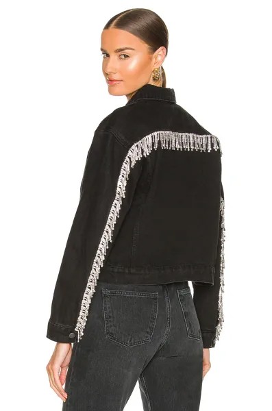 Куртка superdown Raya Rhinestone Fringe, цвет Washed Black