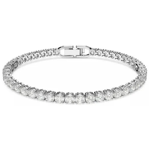 Браслет SWAROVSKI, кристаллы Swarovski, размер 16 см, размер M, серебристый