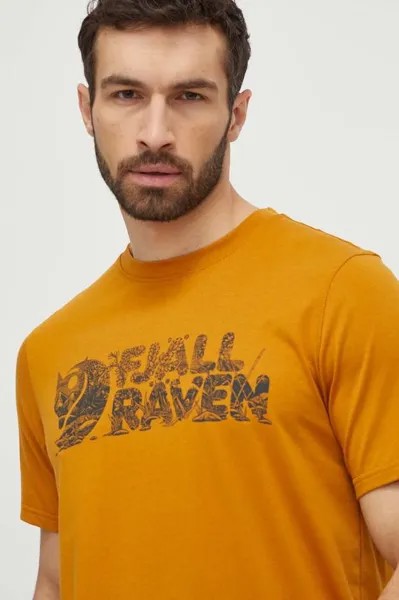 Футболка Lush Logo T-shirt Fjallraven, желтый