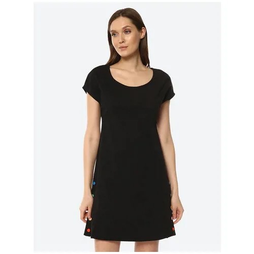 Платье для женщин, LOVE MOSCHINO, модель: WVJ3580S3795C74, цвет: чёрный, размер: 42 (IT)