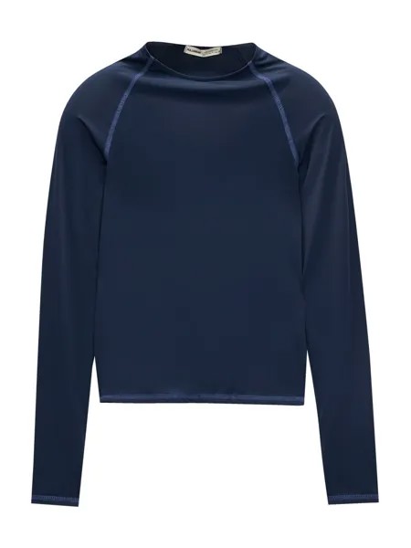 Лонгслив Pull&Bear, сапфир/темно-синий