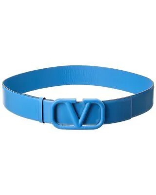 Женский кожаный ремень Valentino Vlogo, синий, 40 мм, 80