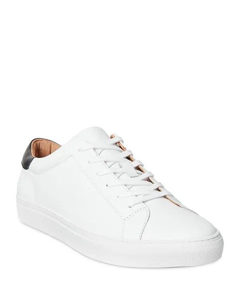 Мужские кожаные кроссовки из Джермейна Polo Ralph Lauren, цвет White