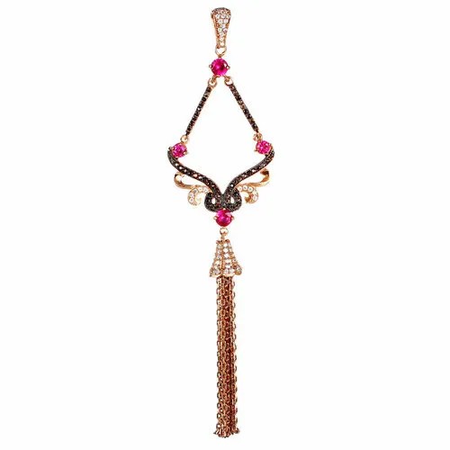 Подвеска ELEMENT47, серебро, 925 проба, фианит