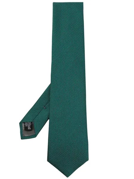 Emporio Armani шелковый галстук с геометричным принтом