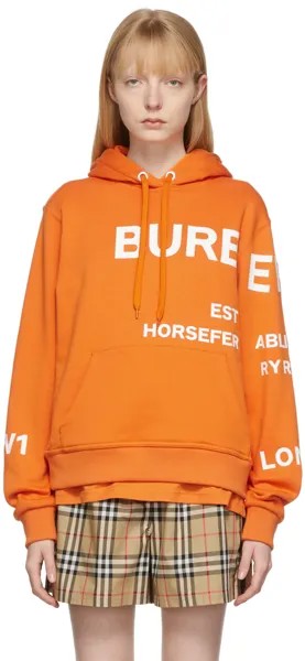 Оранжевое худи Burberry Horseferry