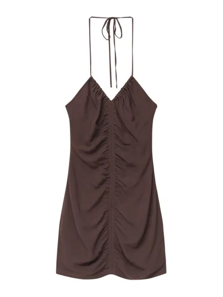 Летнее платье Pull&Bear, цвет Chocolate