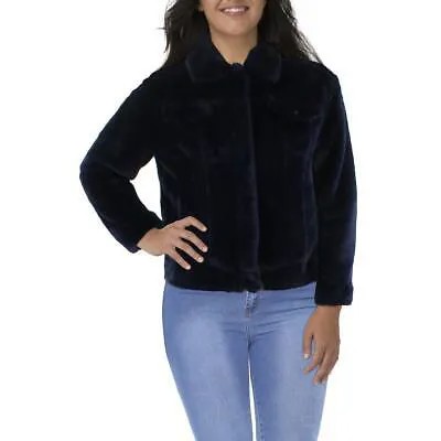 Женская темно-синяя куртка из искусственного меха Levis для холодной погоды, пальто XL BHFO 4792