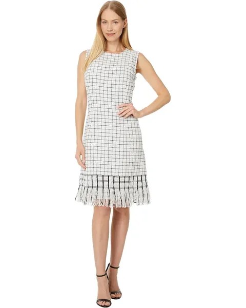 Платье NIC+ZOE Grid Fringe Mix, цвет Cream Multi