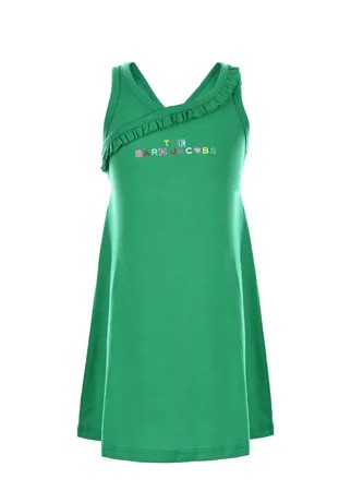 Зеленое платье с асимметричной рюшей The Marc Jacobs детское