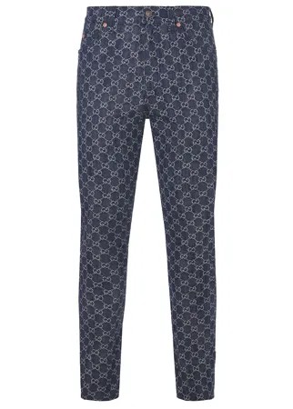 Джинсы Slim Fit с принтом