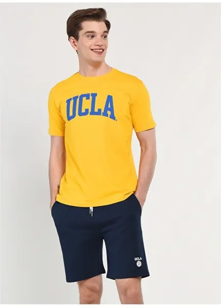 Желтая мужская футболка с круглым вырезом Ucla